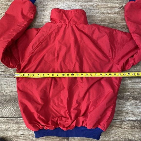 Patagonia Fleece Lined Bomber Jacket Mens Medium Red Made In USA - Picture 3 of 8